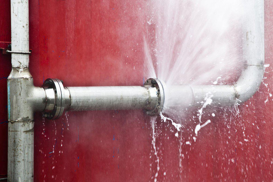 Photo of a major house structural defect with plumming in the house